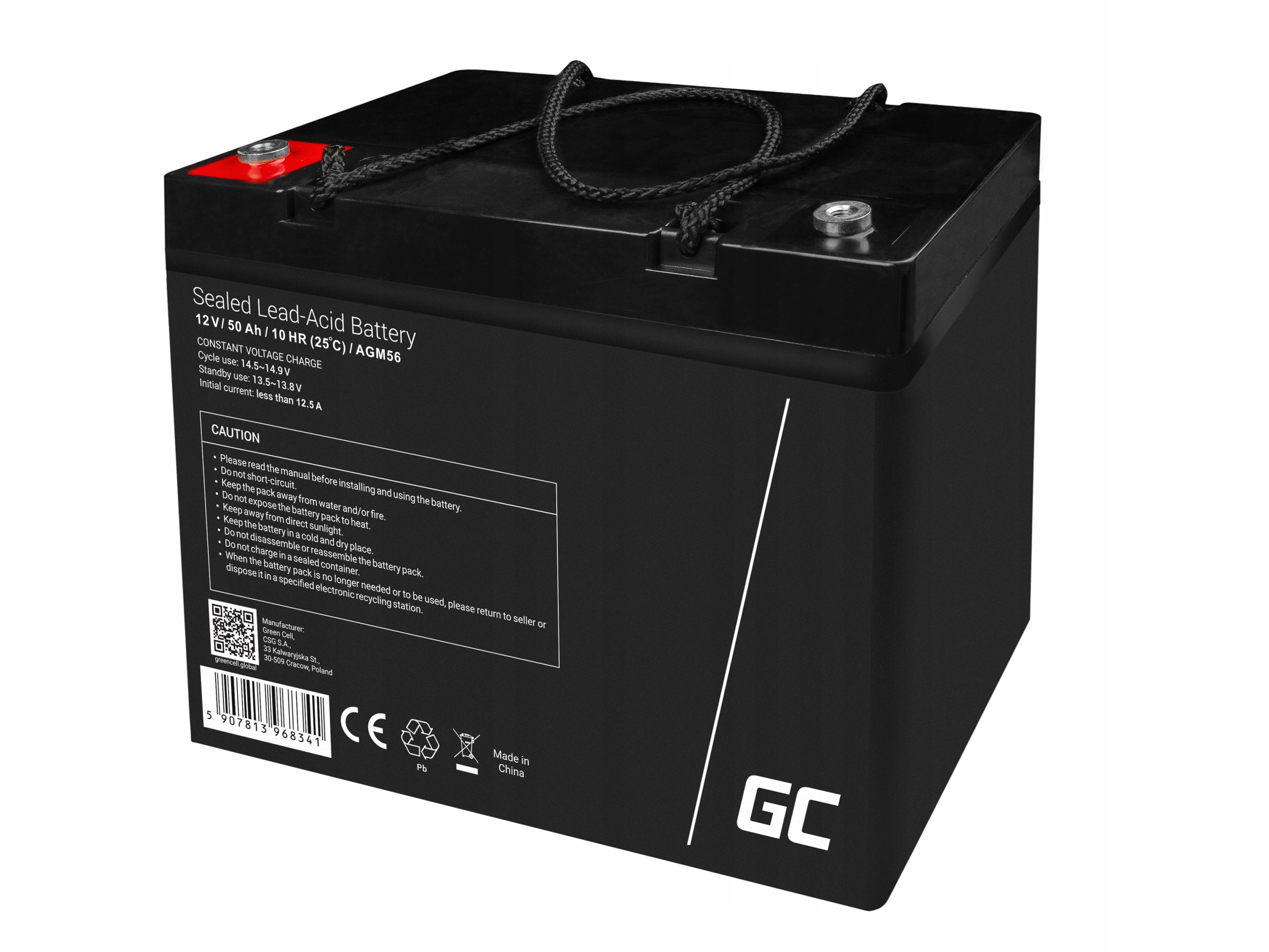 Akumulator Green Cell Agm 12V 50Ah Vrla AGM56