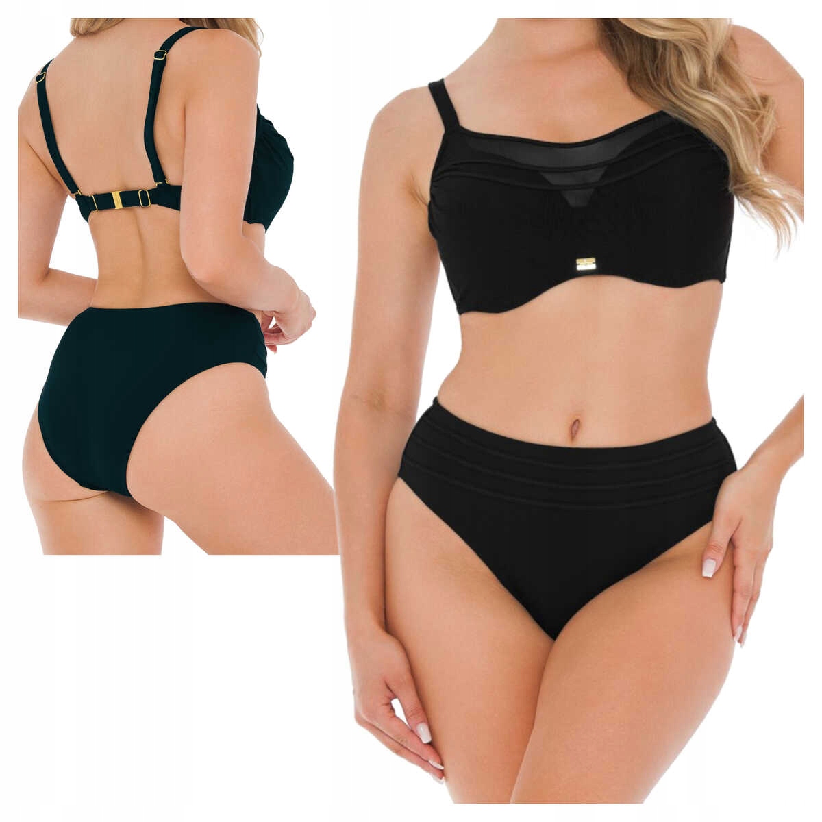 Self Dvoudílné plavky Monte Carlo push up černé 85G