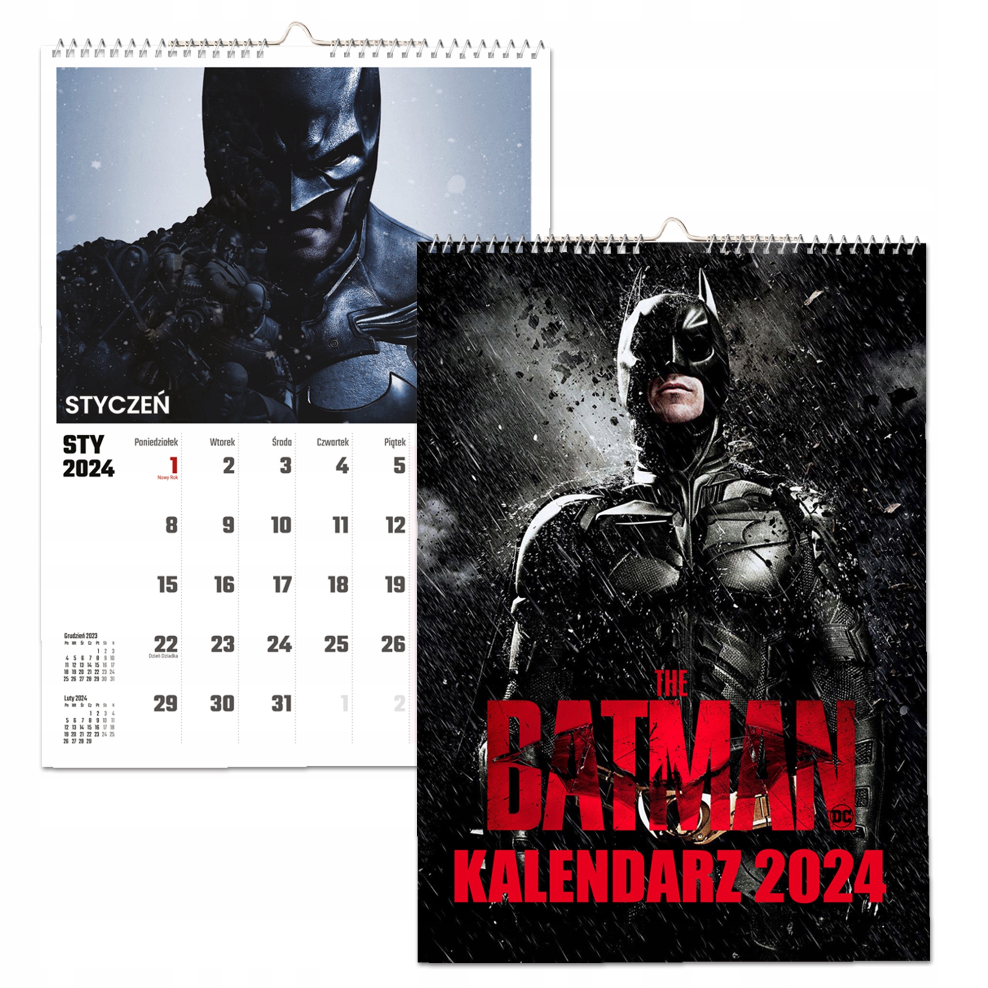 KALENDARZ ŚCIENNY NA ROK 2024 BATMAN JOKER MROCZNY RYCERZ A4