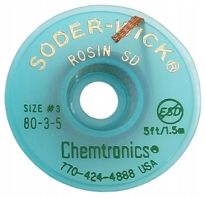 Оплетка для олова Chemtronics медная оплетка 1,9 мм x 1,5 м