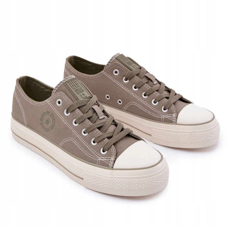 Pánské Nízké Tenisky S Látkovým Logem Big Star RR174325 Zelené 44