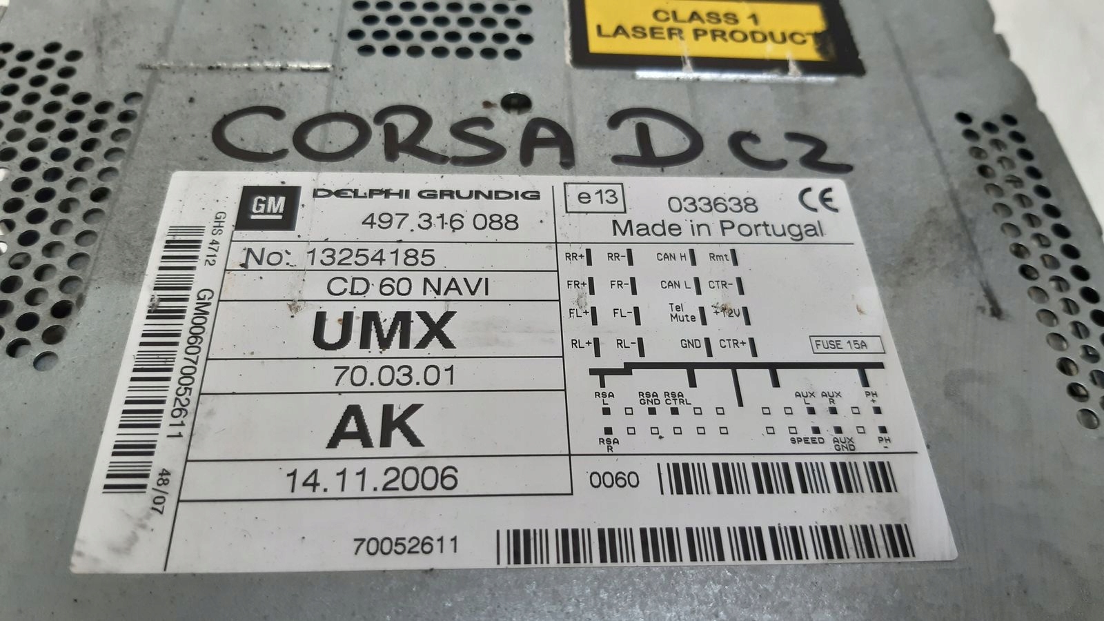 Radio Navigation Opel Corsa D 1,2 16V
