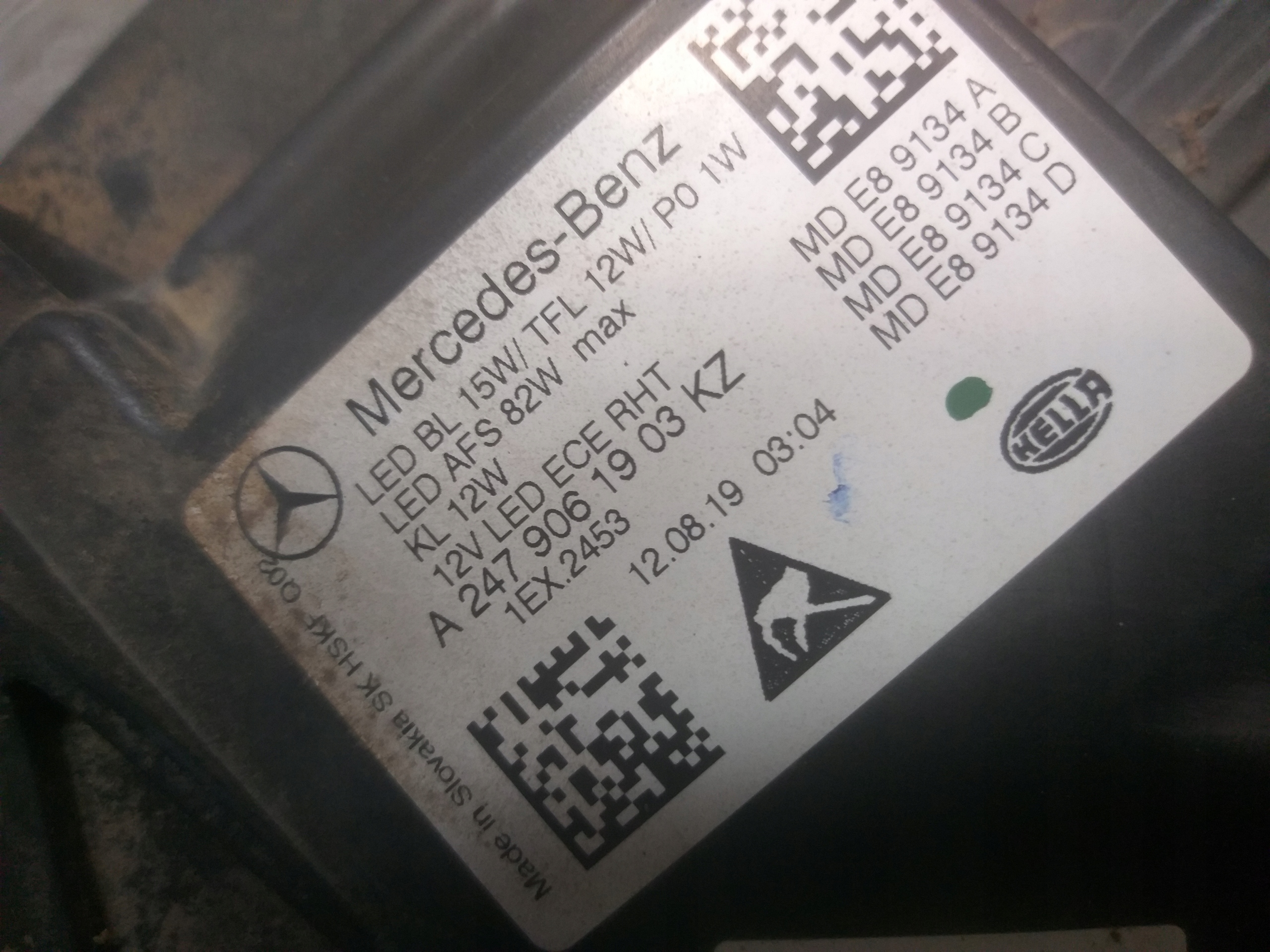 light front left MERCEDES B KLASA W247 MULTIBEAM A2479061903