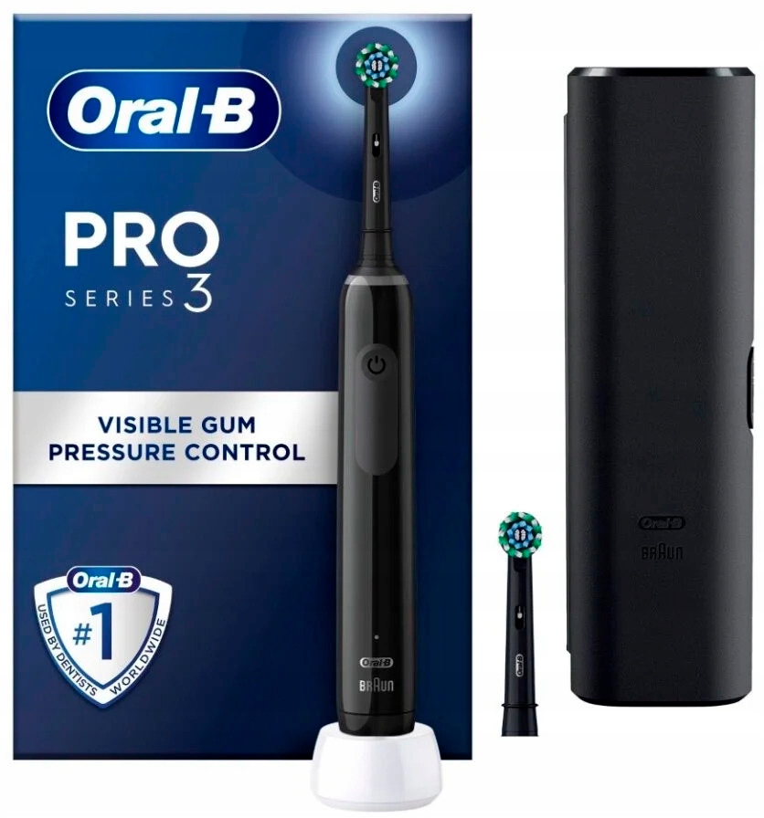 Szczoteczka elektryczna Oral-B Pro3 Black Extra Ca Black Brush Head Tc