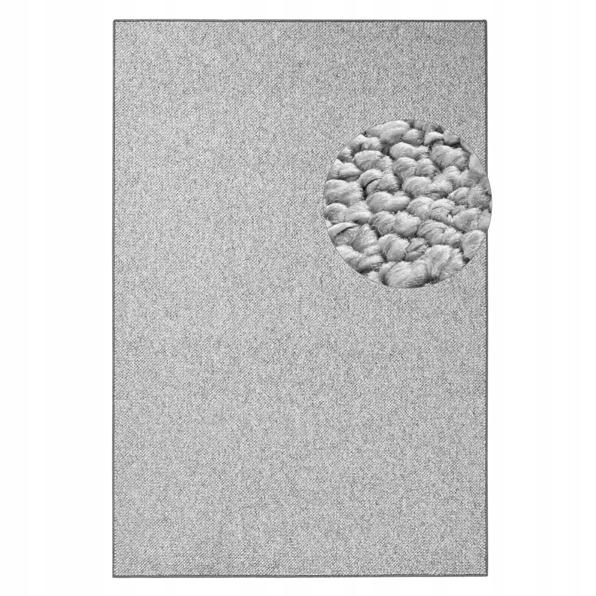 Koberec do obývačky 200 x 300 cm, slučkový, tuftovaný, sivý, mäkký vlas