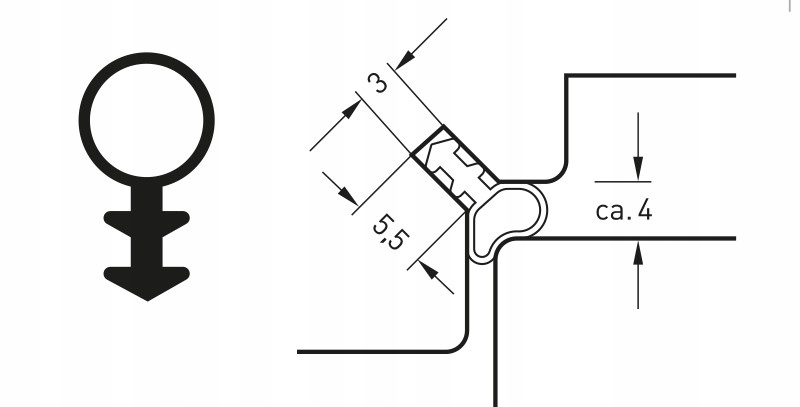 USZCZELKA DO DRZWI OKNA RENOWACYJNA BRĄZOWA 1 mb Kod producenta S-9608
