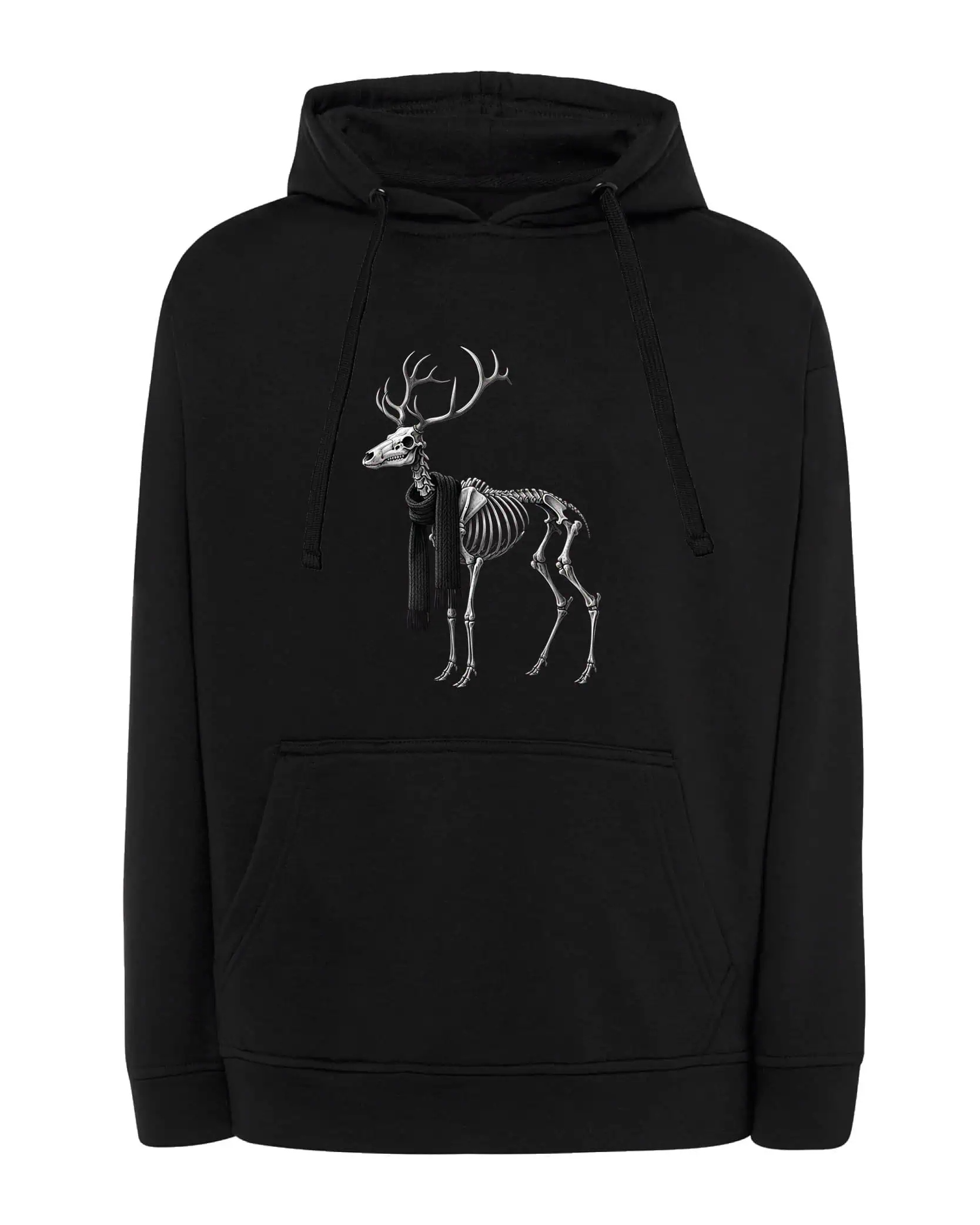Mikina s kapucí Svatá hororová Sob Kostra Černá M