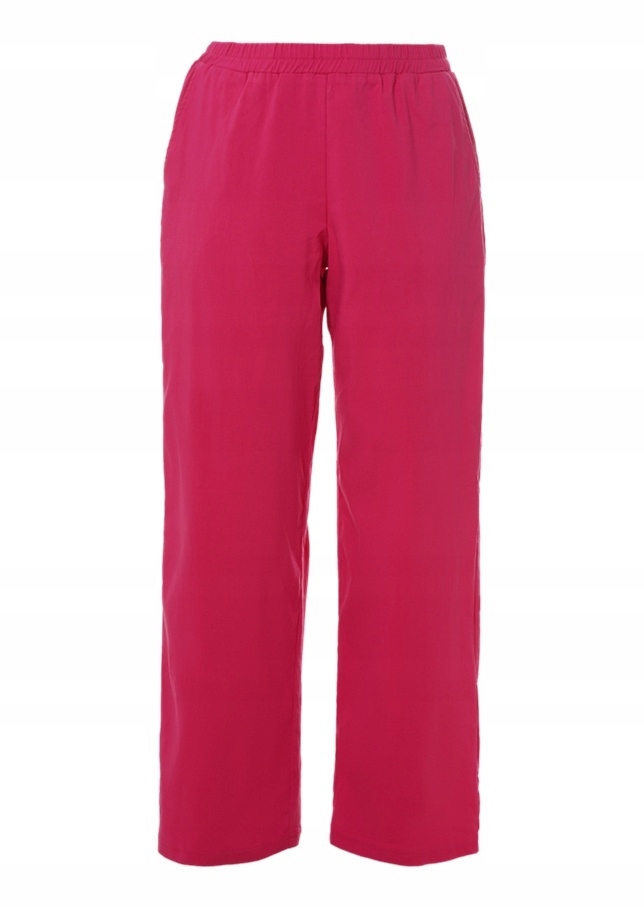 Elegantní Růžové Kalhoty S Rovnými Nohavicemi Plus Size Studio S812 52