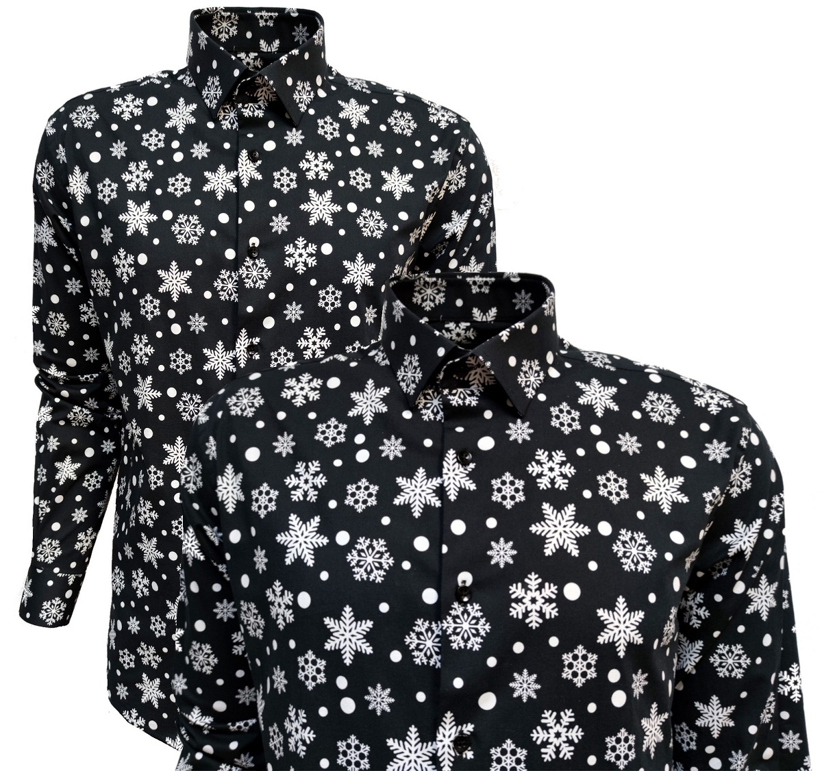 Pánská Návštěvní Košile Casual Vánoční Vločka XL