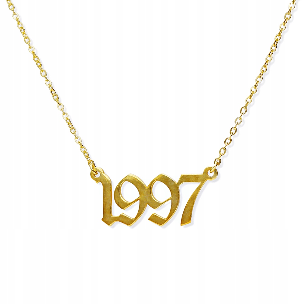 Náhrdelník Ag 925 pozlacený s datem narození 1997