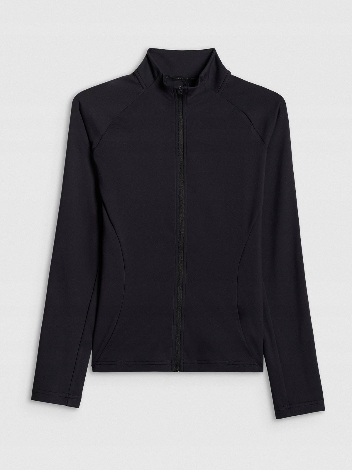 4F Mikina Tréninková Mikina Černá Slim Rozepínací, Rychleschnoucí, Rozepínací, XL