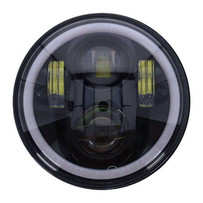 5,3/4-palcová predná Led lampa čierna Harley-Davidson Sportster Dyna Fxr