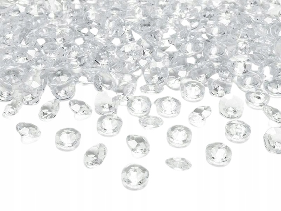 

Konfetti diamentowe bezbarwne transparentne Diy