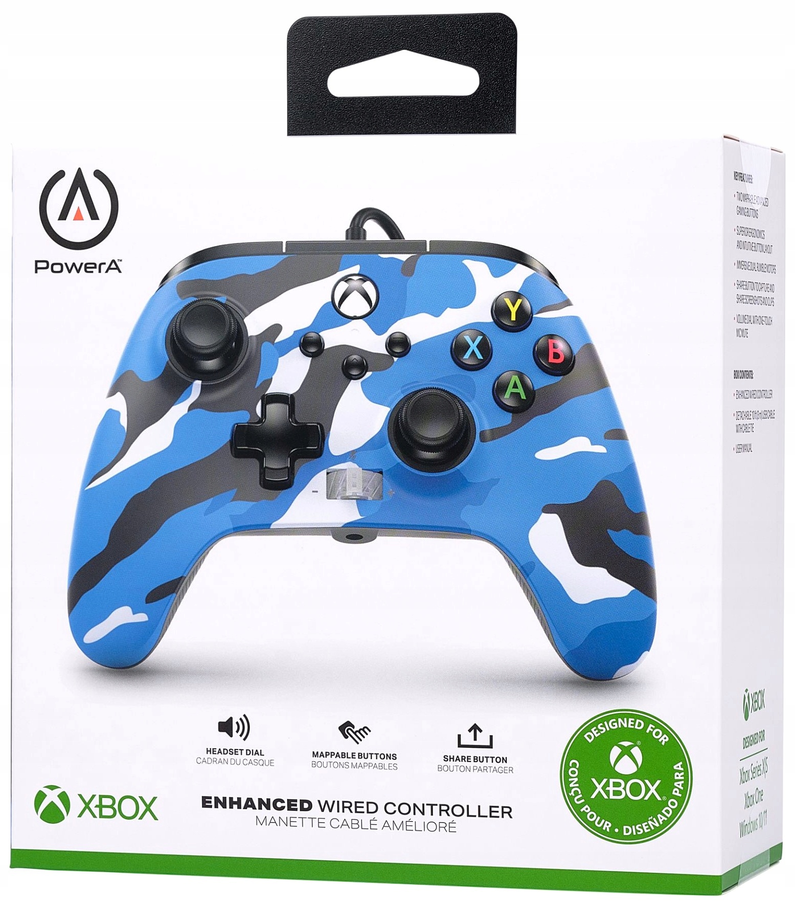 

PowerA Pad przewodowy Xo Xsx Pc Blue Camo