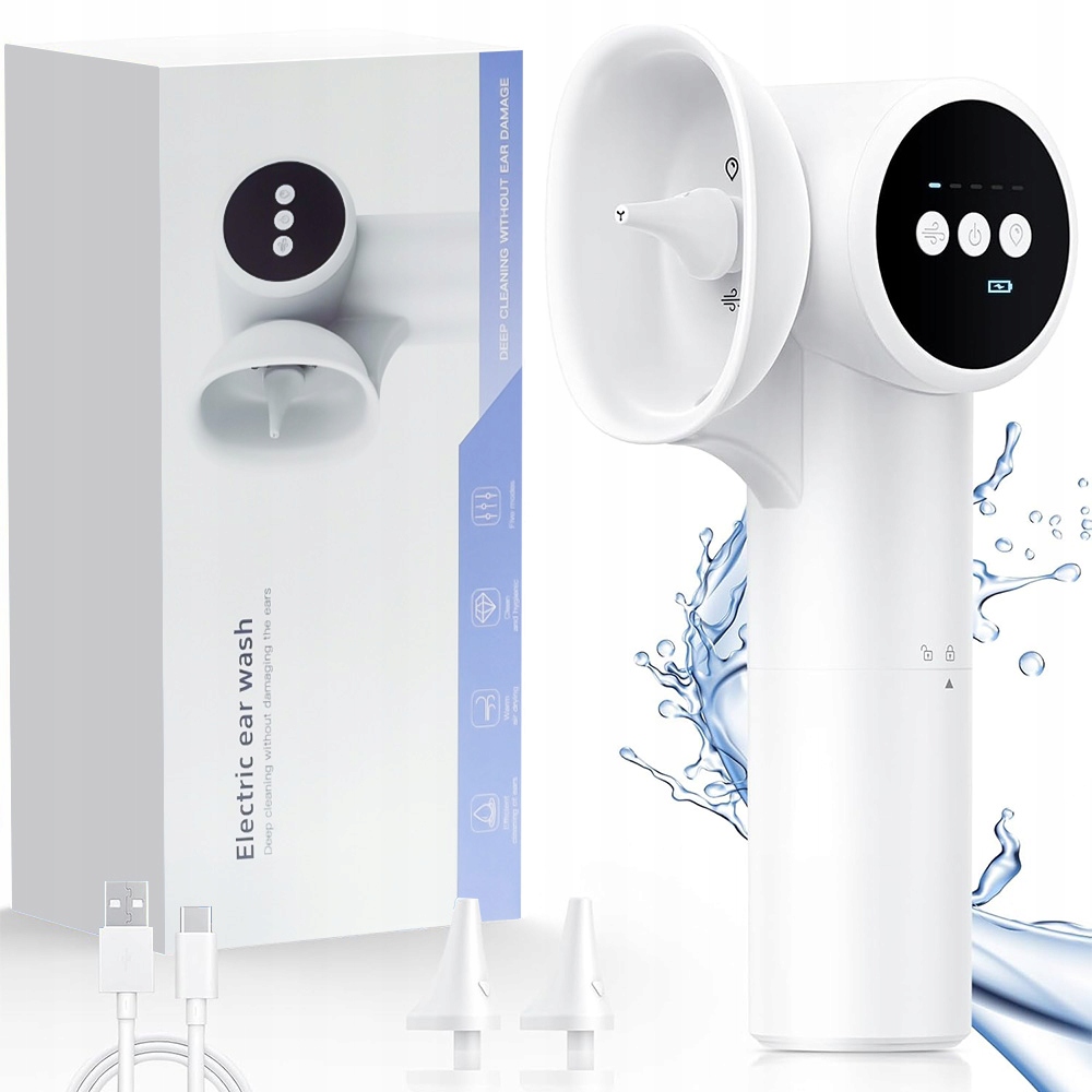 Elktryczny Irygator Do Czyszczenia Uszu 2 W 1 Z Suszeniem Powietrzem