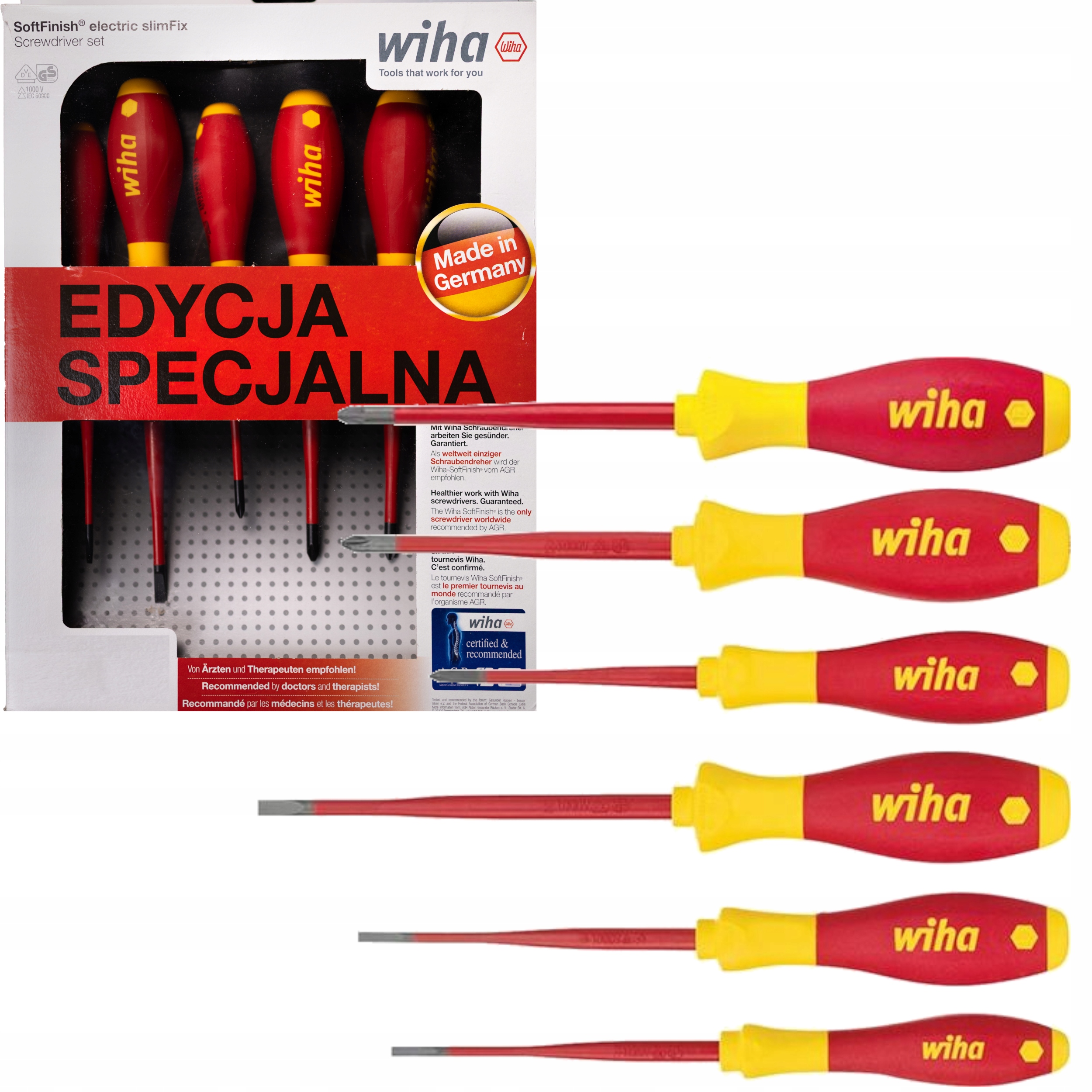 Wiha Zestaw wkrętaków izolowanych dla elektryka Slim 38362