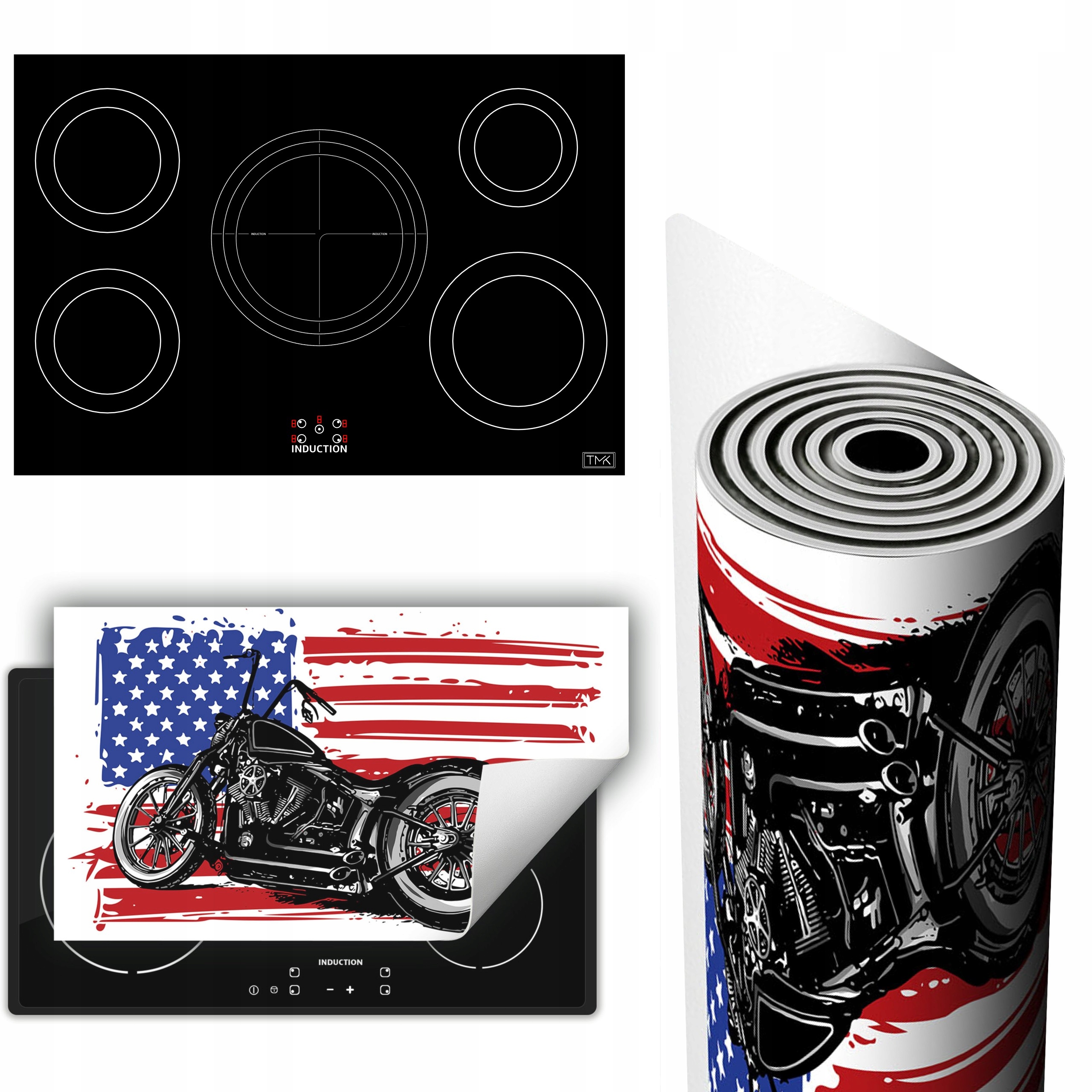 Vinylová Podložka Ochrana Kuchyňské Desky 90x52 Motor Harley