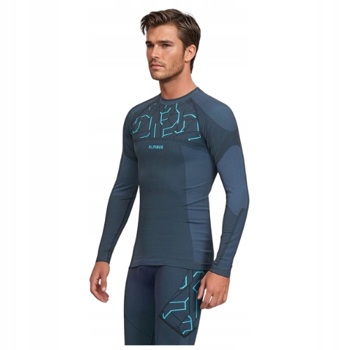 Alpinus Bluza Bielizna Termoaktywna Męska Gausdal Niebieska M