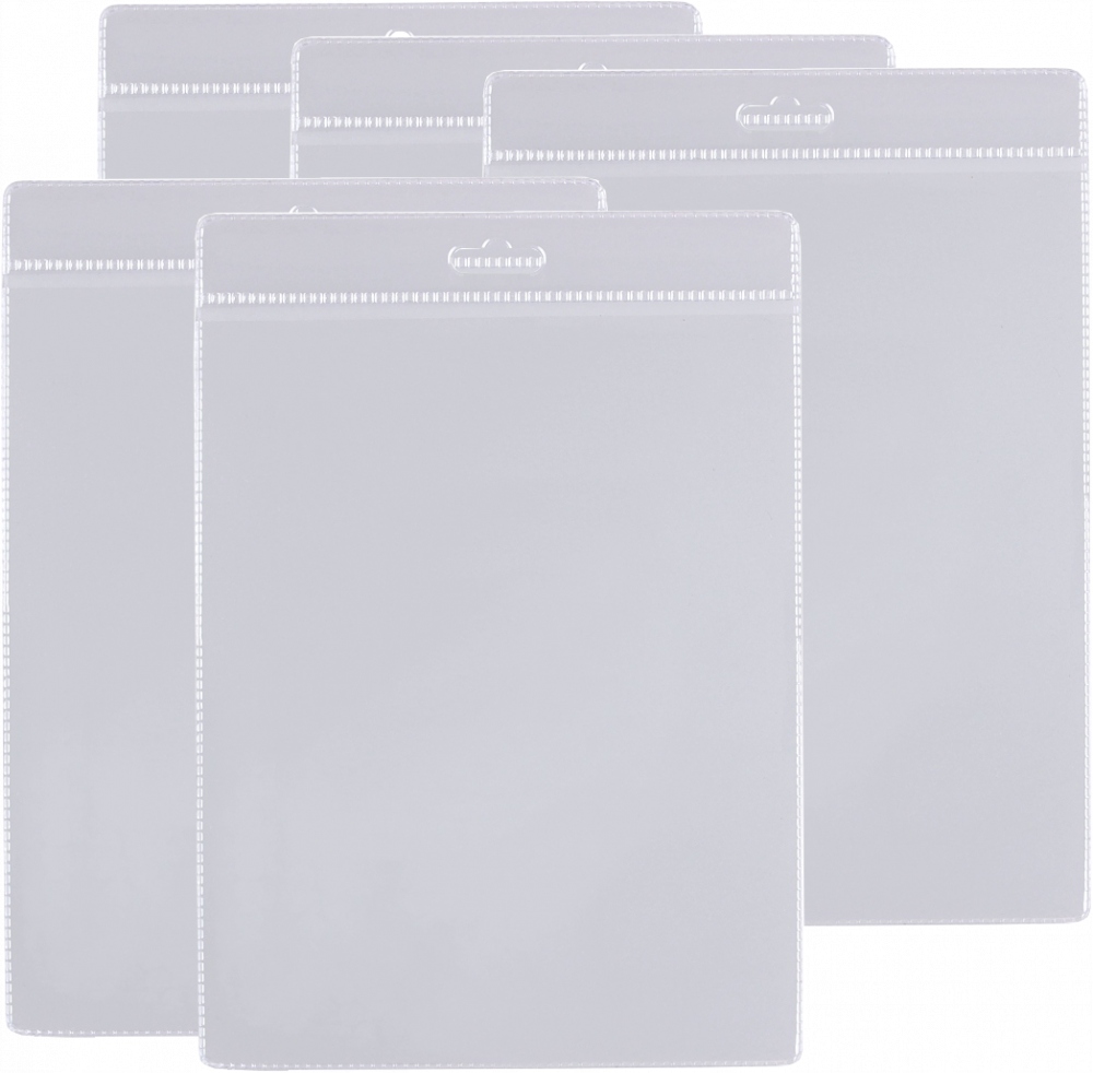 Etui na Identyfikator pionowy A6 20 Sztuk holder przezroczysty Biurfol x 5