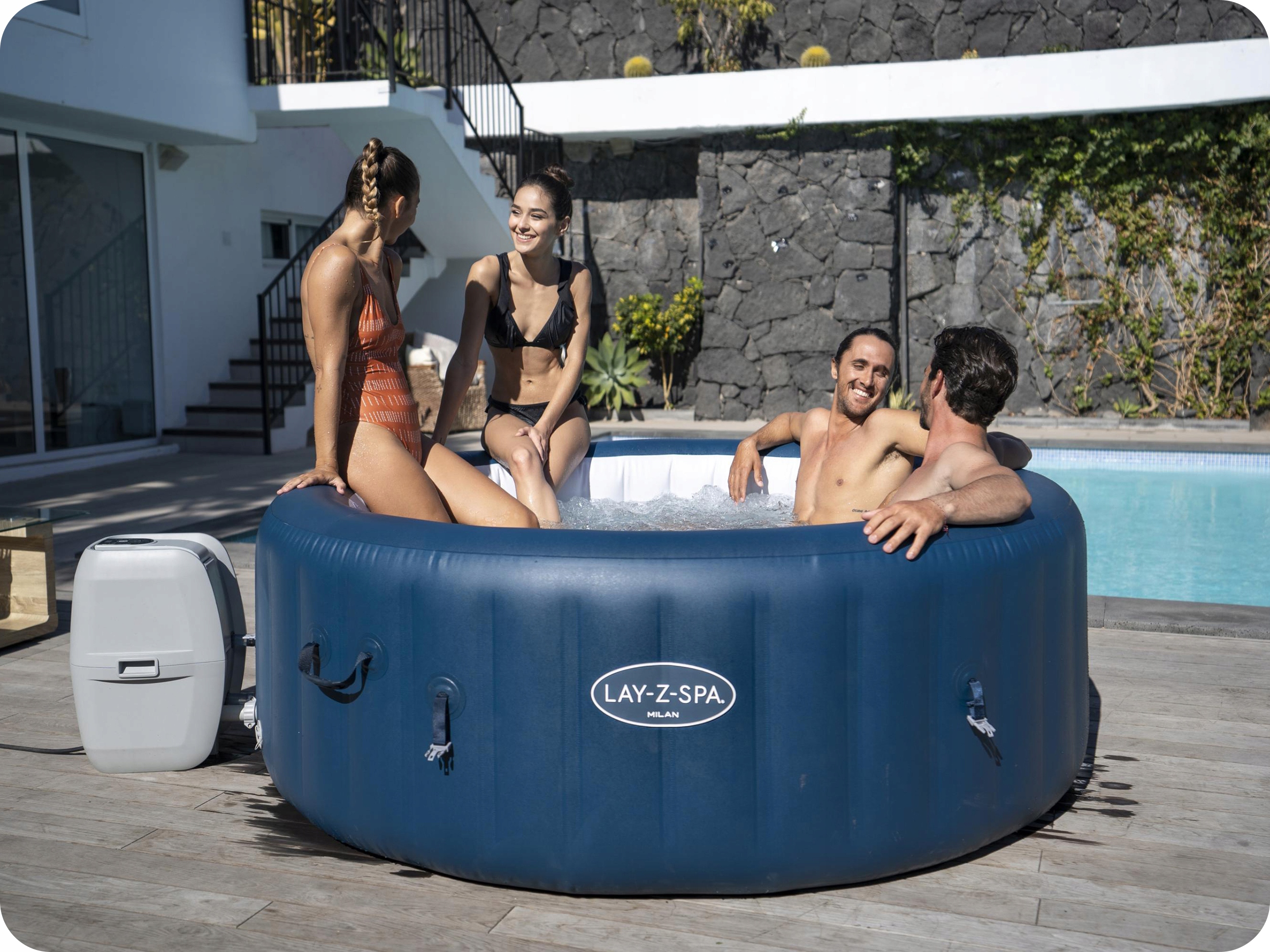 SPA DMUCHANE JACUZZI HYDROMASAŻ Milan 6os Bestway Kolor zewnętrzny brązowy