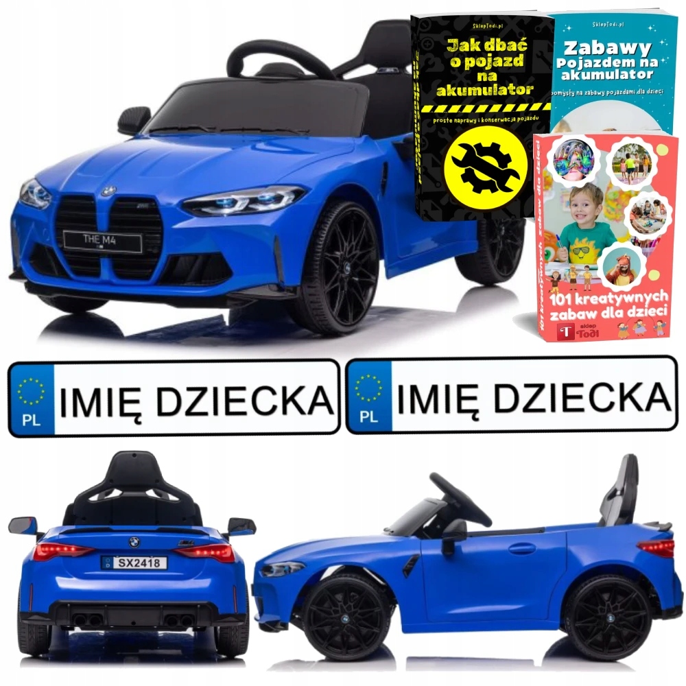 Auto Na Akumulator Bmw M4 Samochód Elektryczny Dla Dzieci Pilot Led Skóra