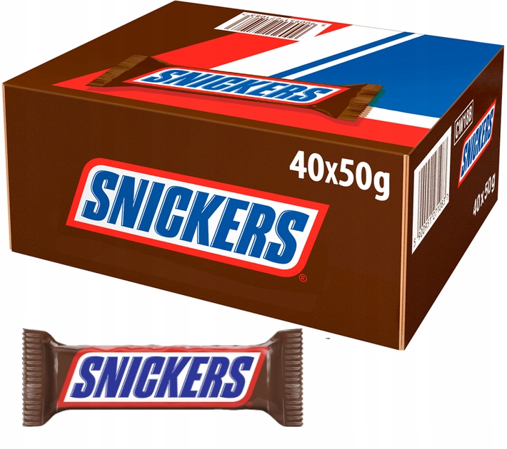 Baton Snickers z Karmelem i Orzechami 40 Szt x 50g