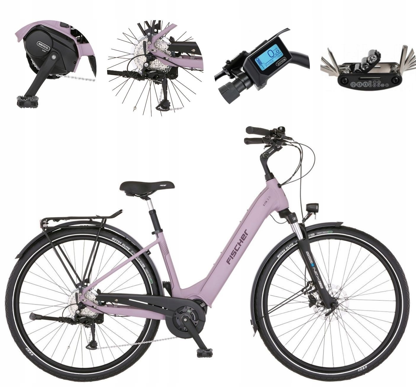 Elektryczny Rower Miejski Fischer Cita 3.3i 28", 43cm rama