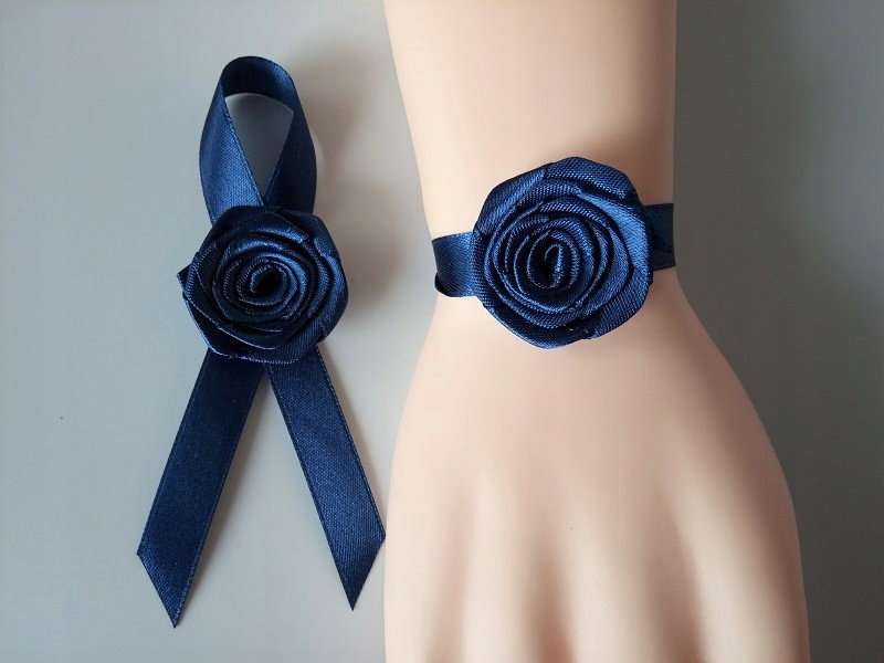 KM19 * Kotylion + przypinka * ślub, studniówka Kod producenta KM19 granatowy