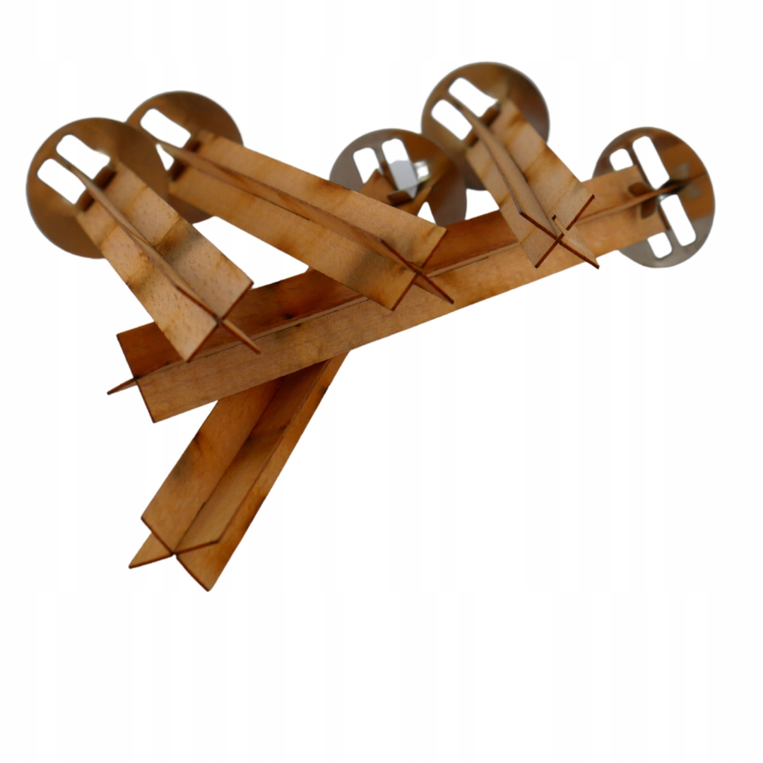 Dřevěný křížový knot s destičkami 100 ks