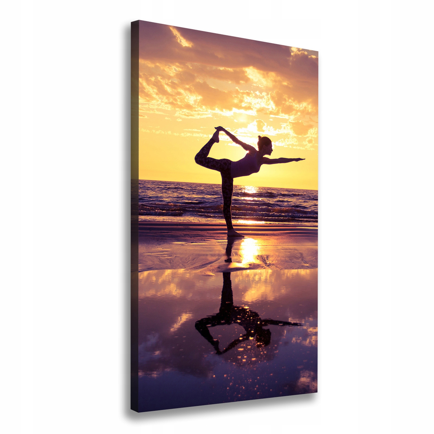 

Foto obraz na płótnie Joga na plaży 70x140 cm