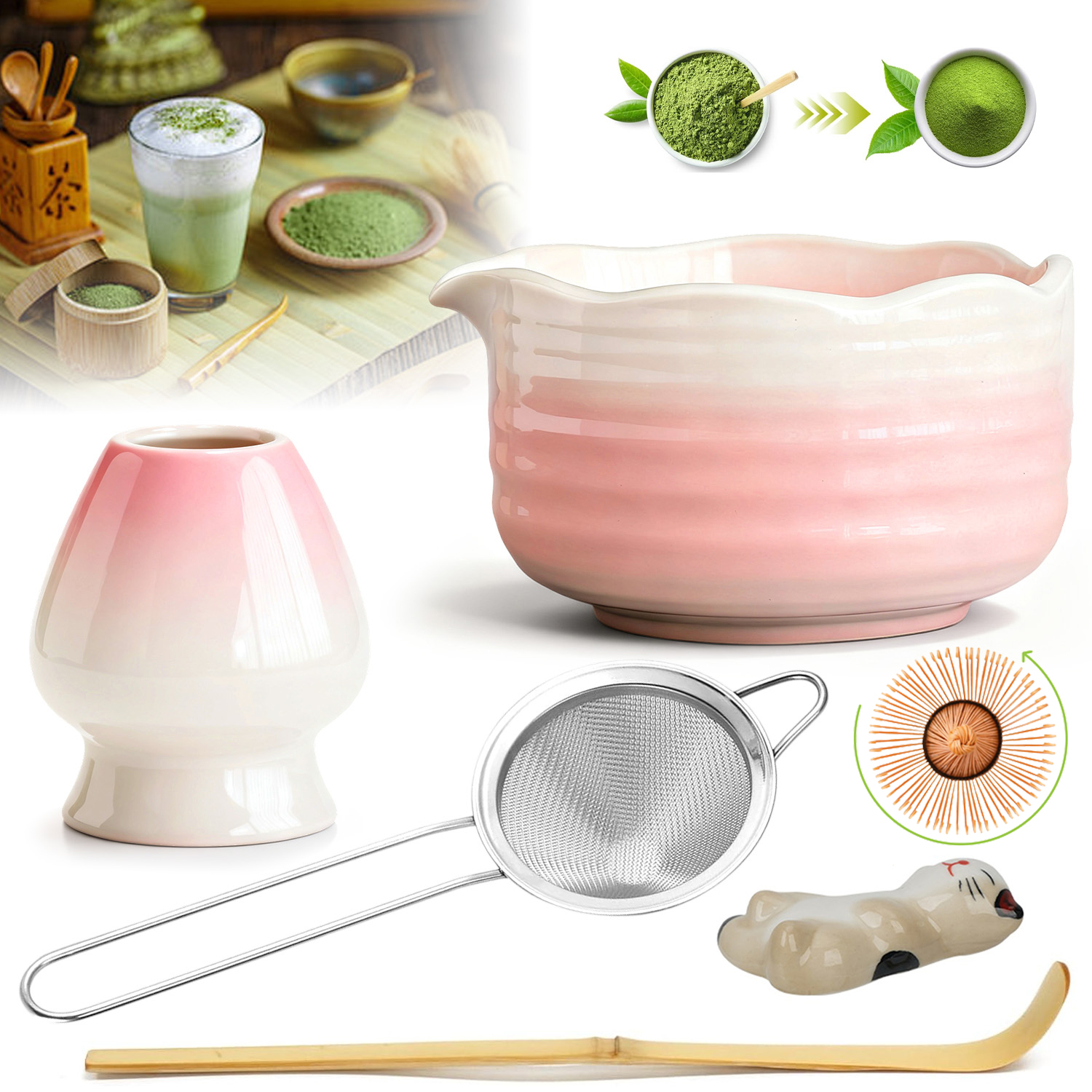 Levně Sada Na Vaření Matchy Japonská Matcha Multifunkční Ideální Dárek