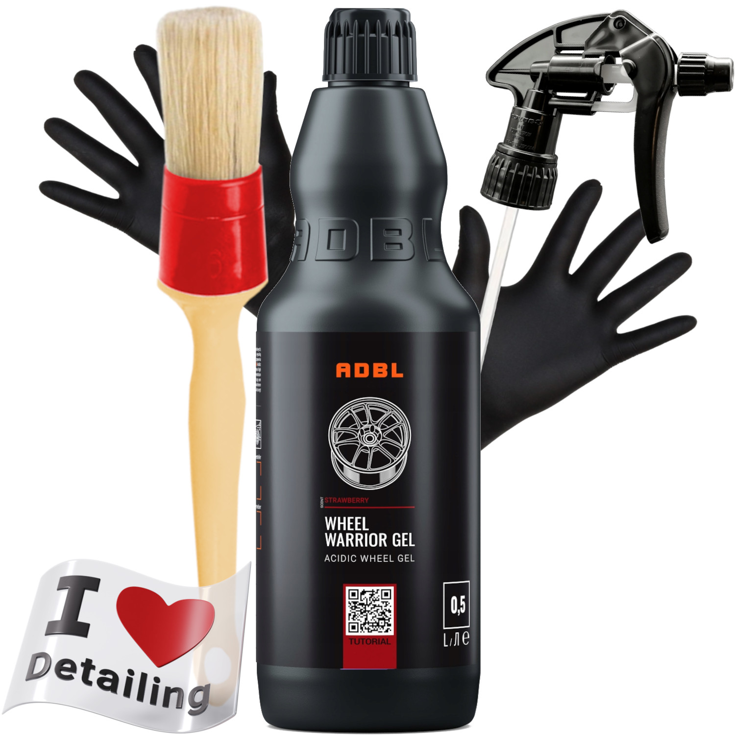 ADBL WHEEL WARRIOR GEL - KWAŚNY ŻEL PŁYN DO CZYSZCZENIA MYCIA FELG 500 ML