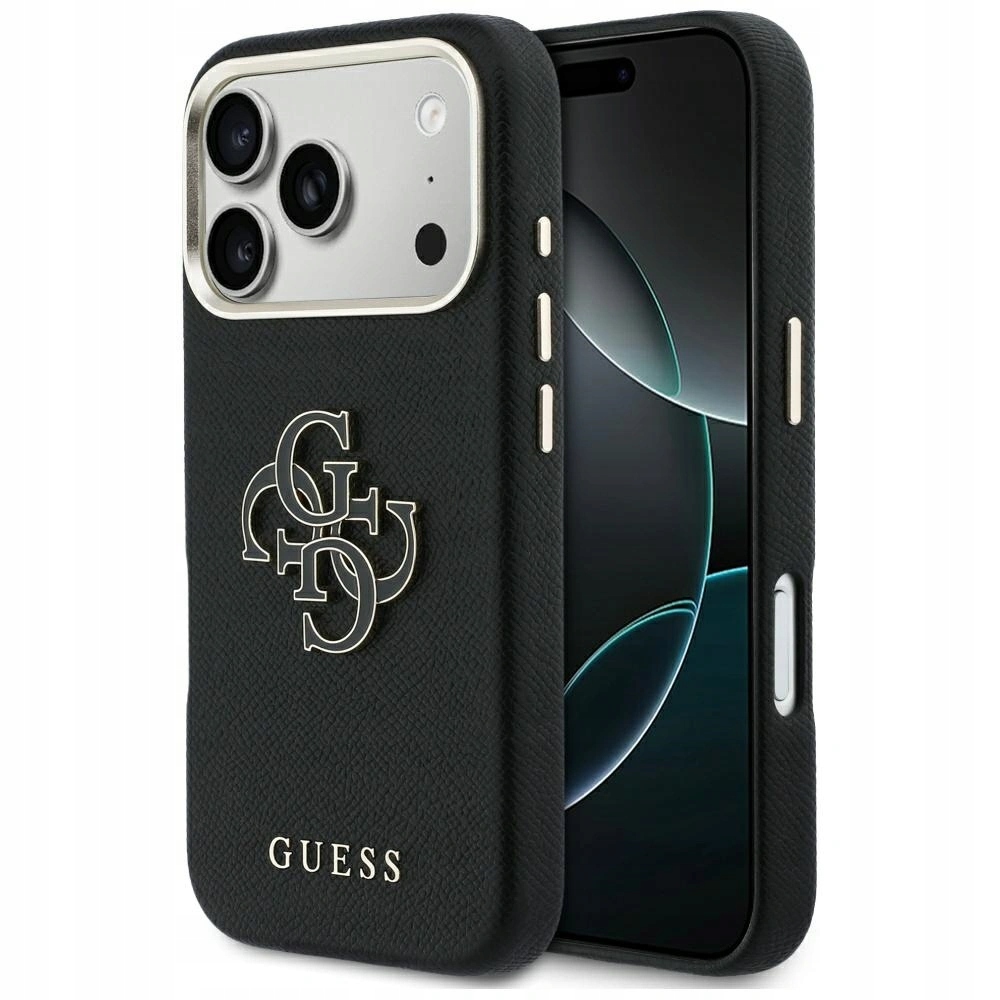 Pouzdro Guess Fw Resin Logo pro Apple iPhone 17 Pro, černé