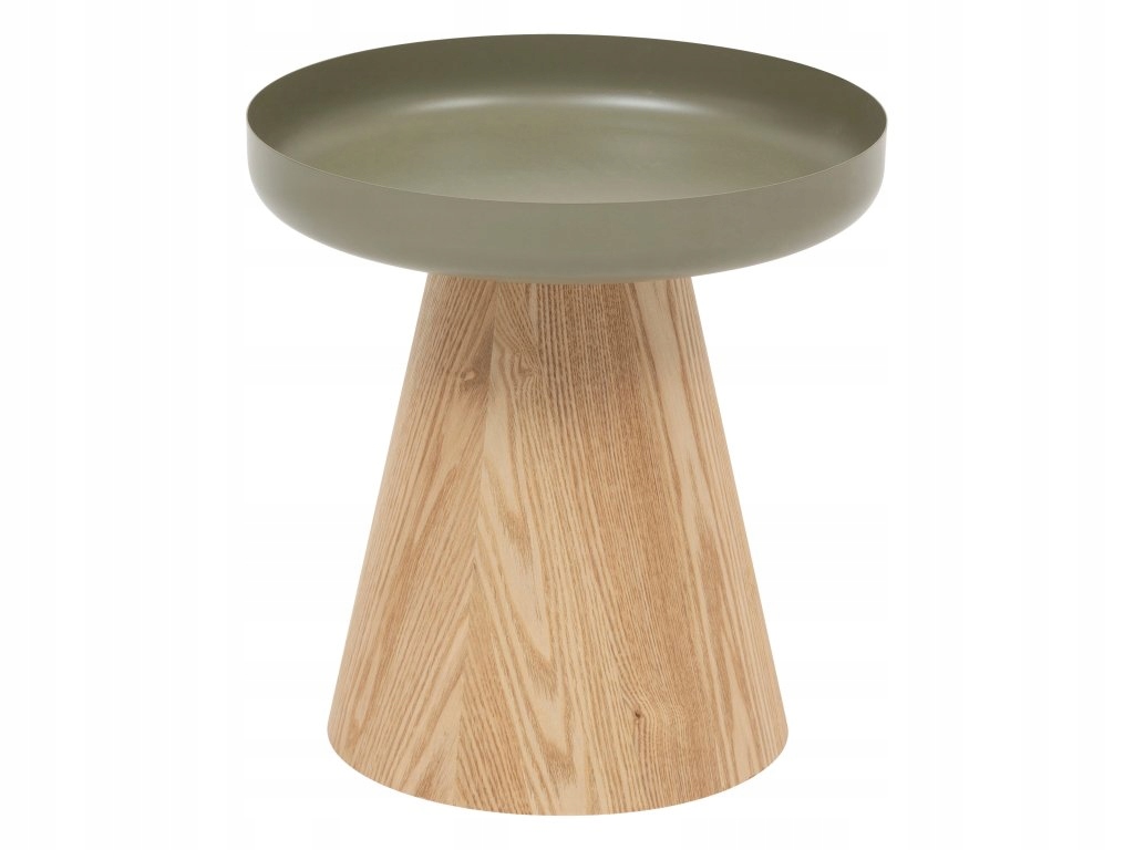 Odkladací stolík na jednej nohe Hercyna, Ø 40 cm, zelený