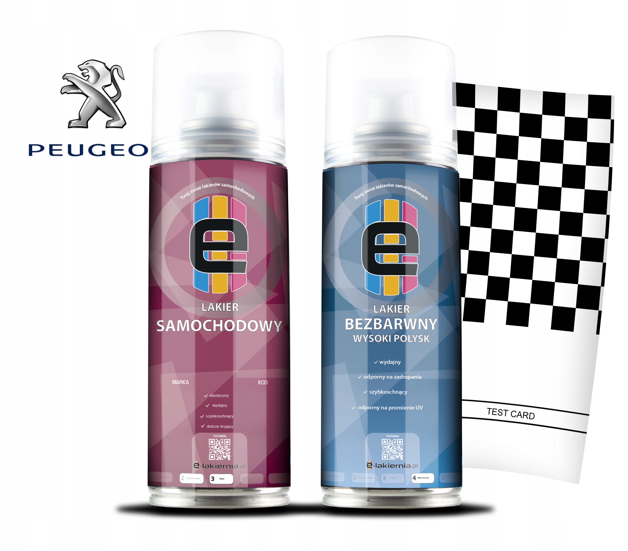 Zestaw Lakier Samochodowy W Sprayu Peugeot Każdy Kolor Bezbarwny