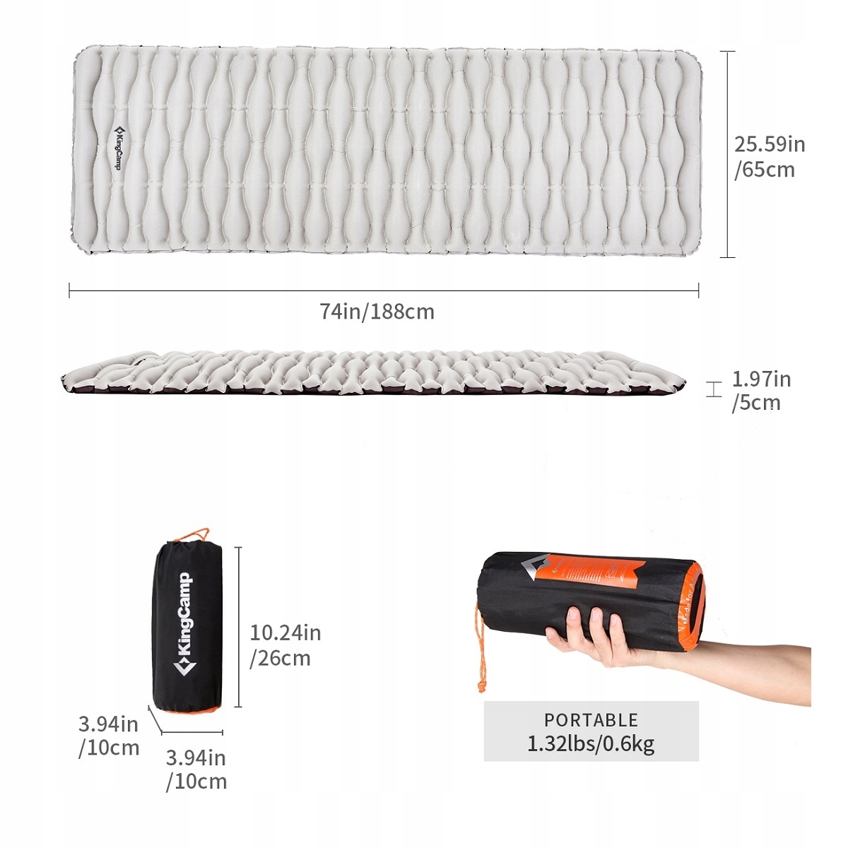 Materac Karimata Mata Turystyczna Lekki Marka KingCamp