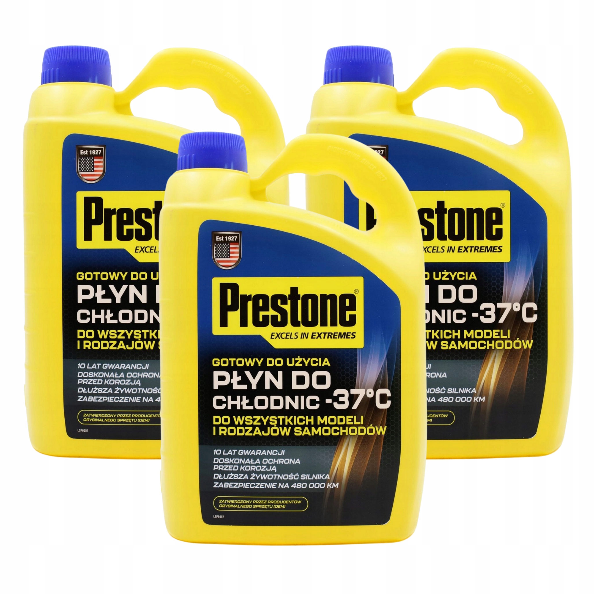 Prestone Płyn do Chłodnic Chłodniczy -37°C 4L Gotowy do użycia 3 sztuki