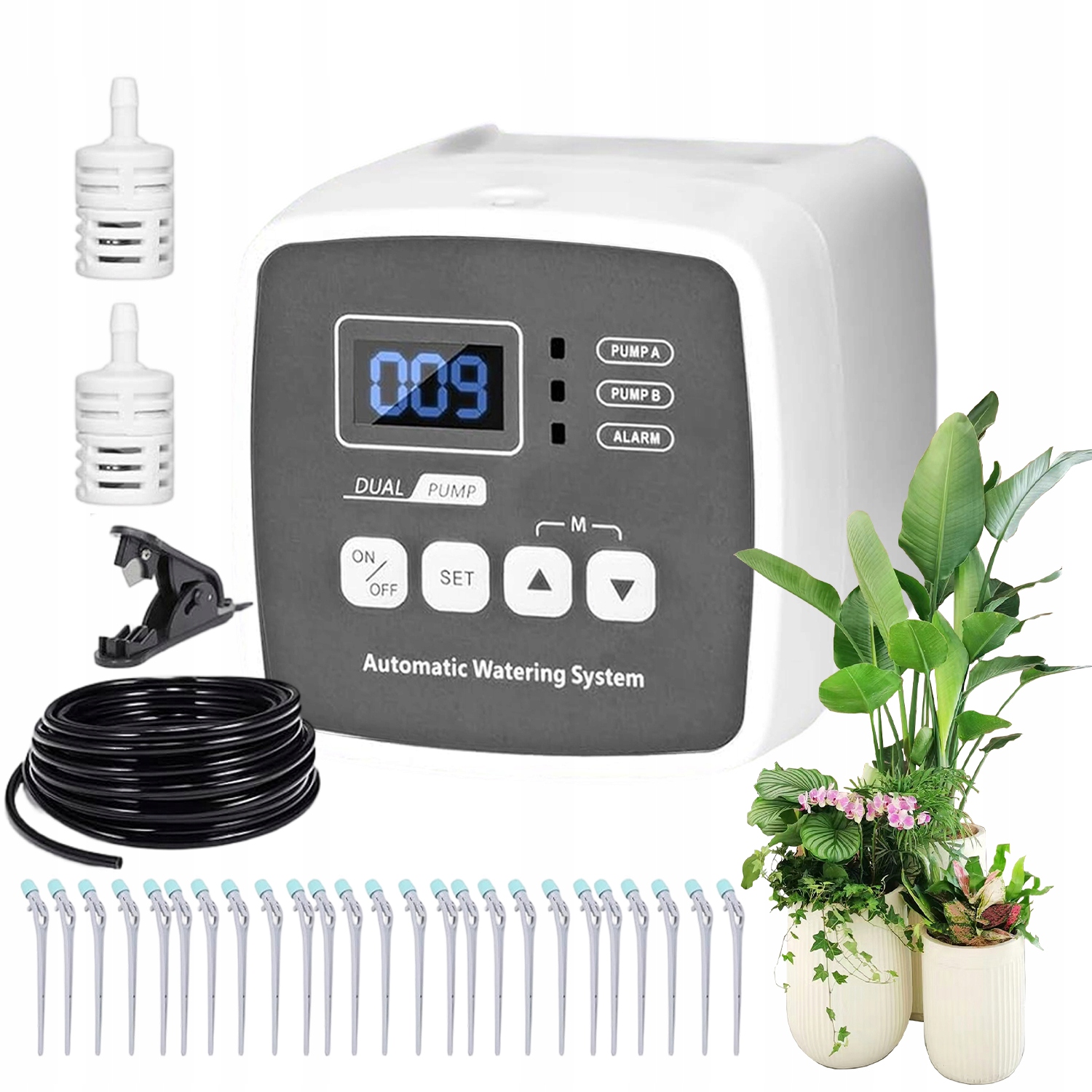 Automatický Systém Zavlažování Rostlin Pro Zahradu A Květináče, Bílý