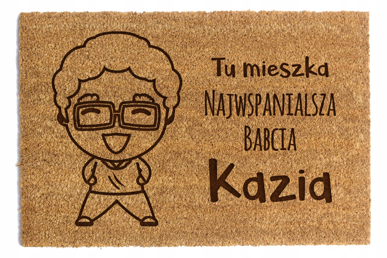 Stěračka Dárek Den dědečka Tady bydlí babička (jméno) 60x90 cm