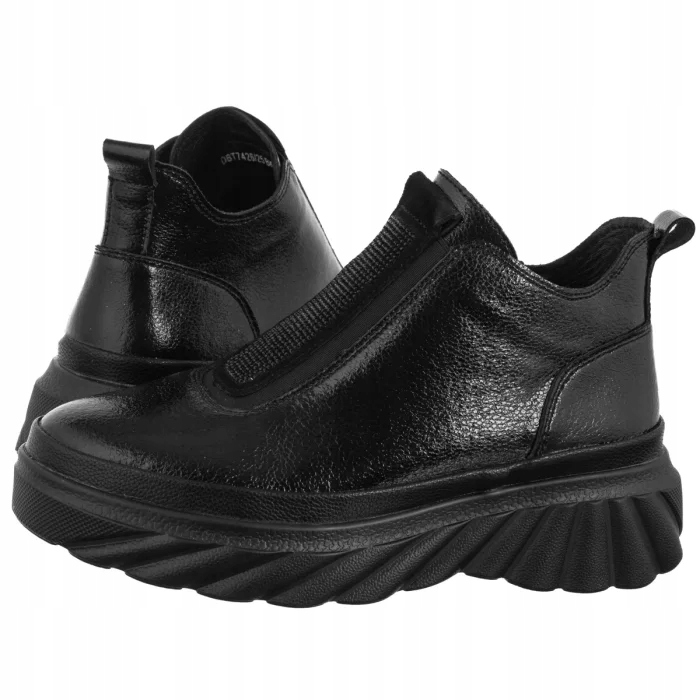 Dámské kožené boty Kotníkové Boty Filippo černé DBT7426/25 Black