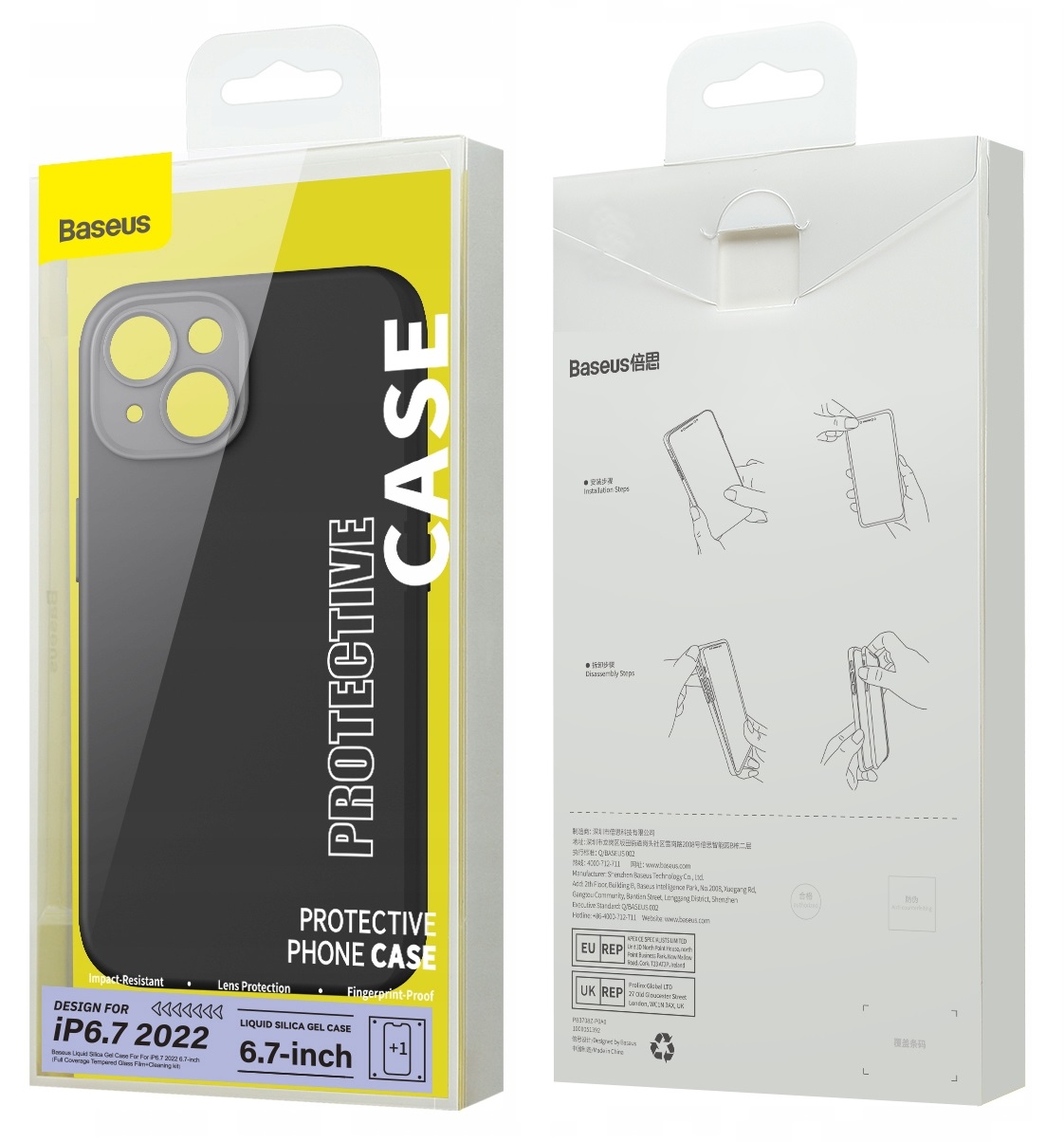 BASEUS ZESTAW ETUI I SZKŁO HARTOWANE DO IPHONE 14 PLUS SLIM CASE OBUDOWA Dedykowana marka Apple