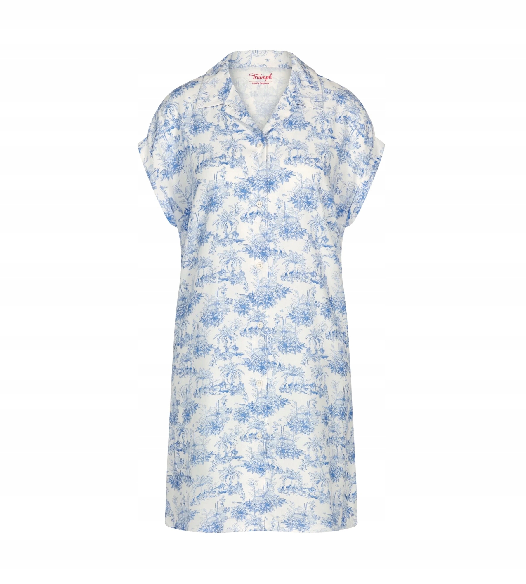 Košile Noční Dámská Triumph Krátký rukáv Boyfriend Fit Ndw X Modrá 40