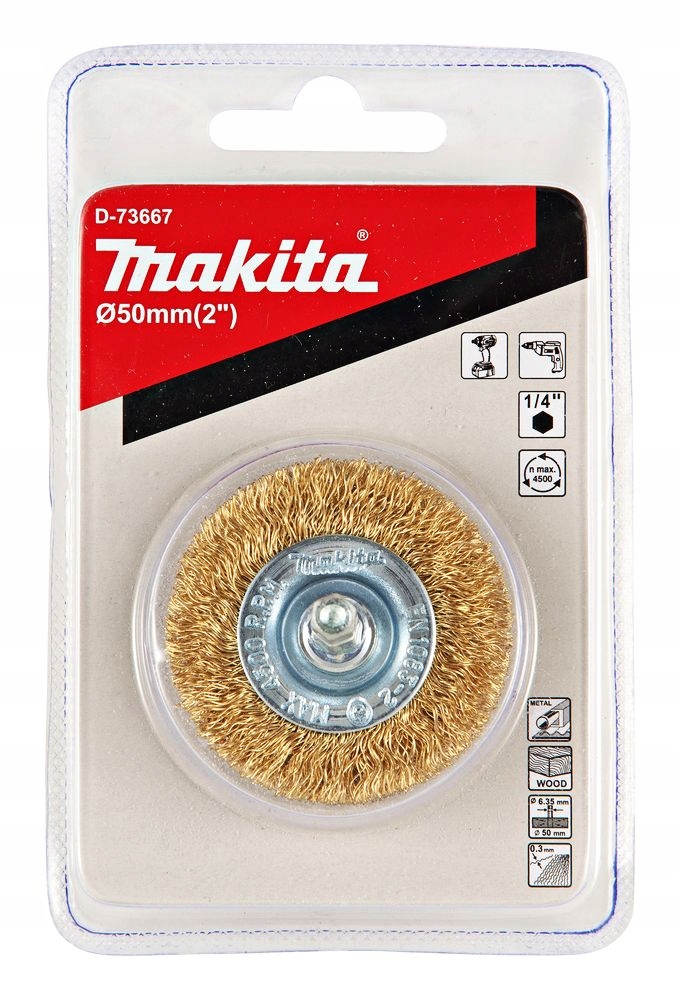 

Druciana Szczotka Mosiężna Makita D-73667 50mm