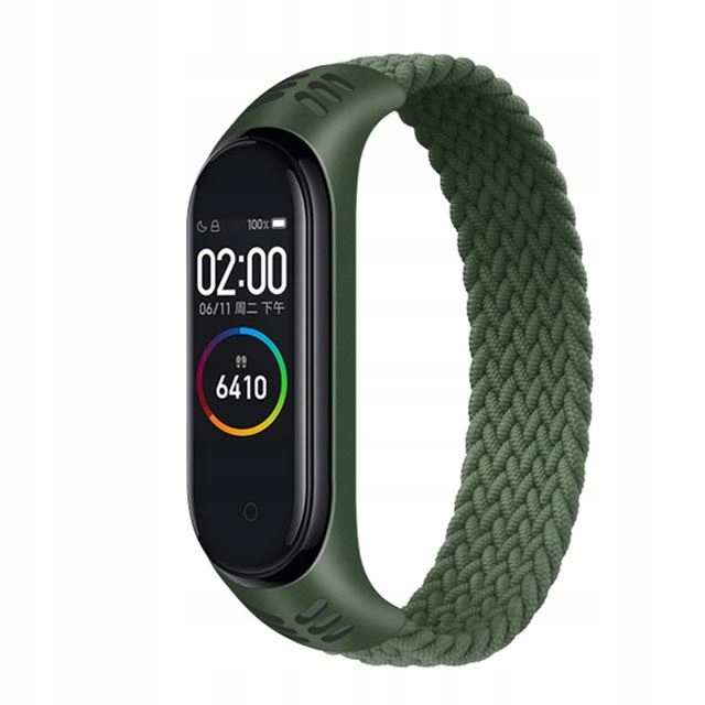 

Opaska nylonowa do Xiaomi Mi Band 5 6 7 160mm ziel
