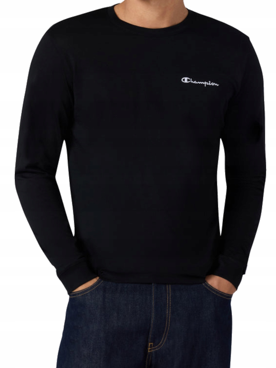 Pánská mikina Champion 221799-KK001 bavlněná černá tenká longsleeve XL