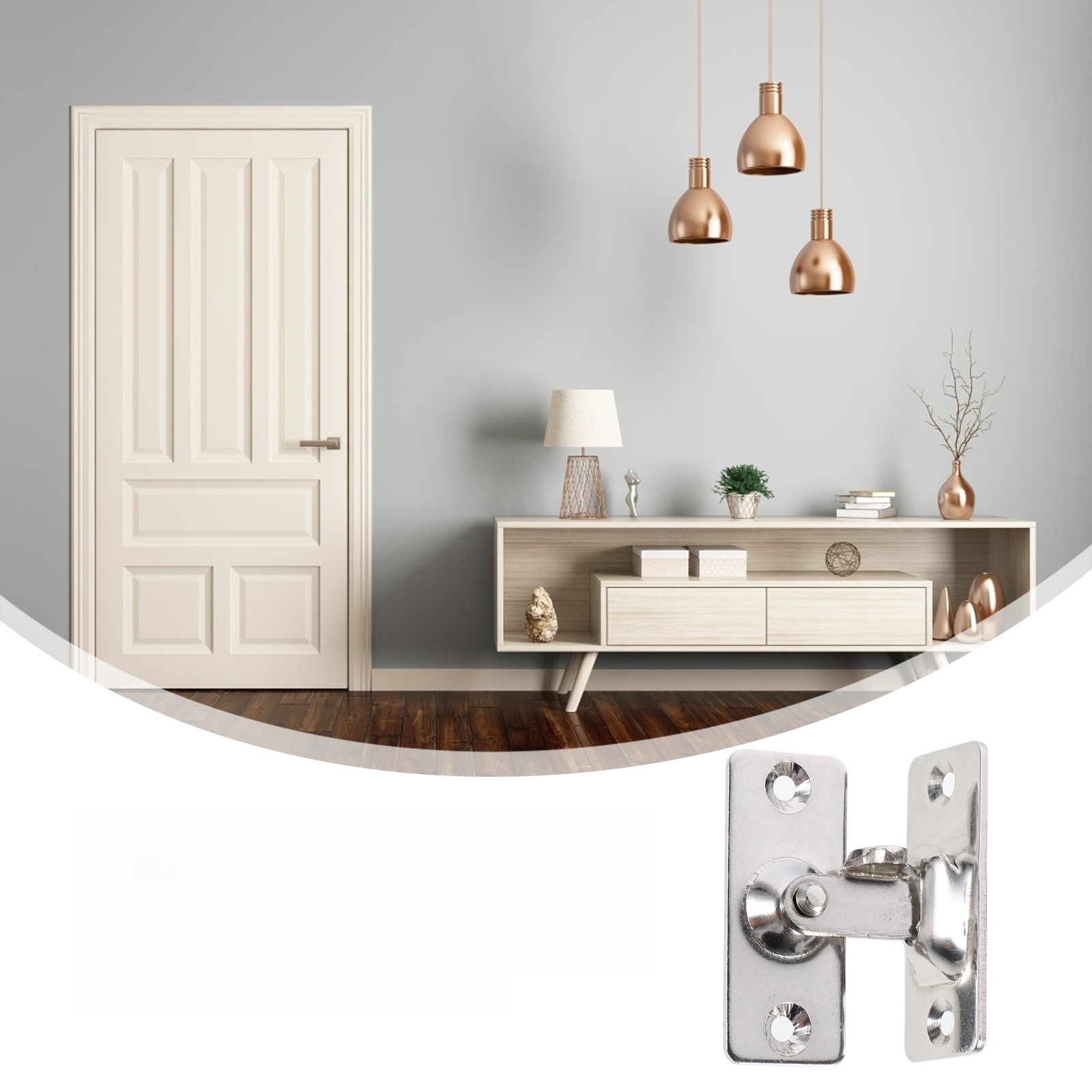 ZAMEK DO DRZWI PRZESUWNYCH NIERDZEWNY ZATRZASK ZEWNĘTRZNY Kolor srebrny