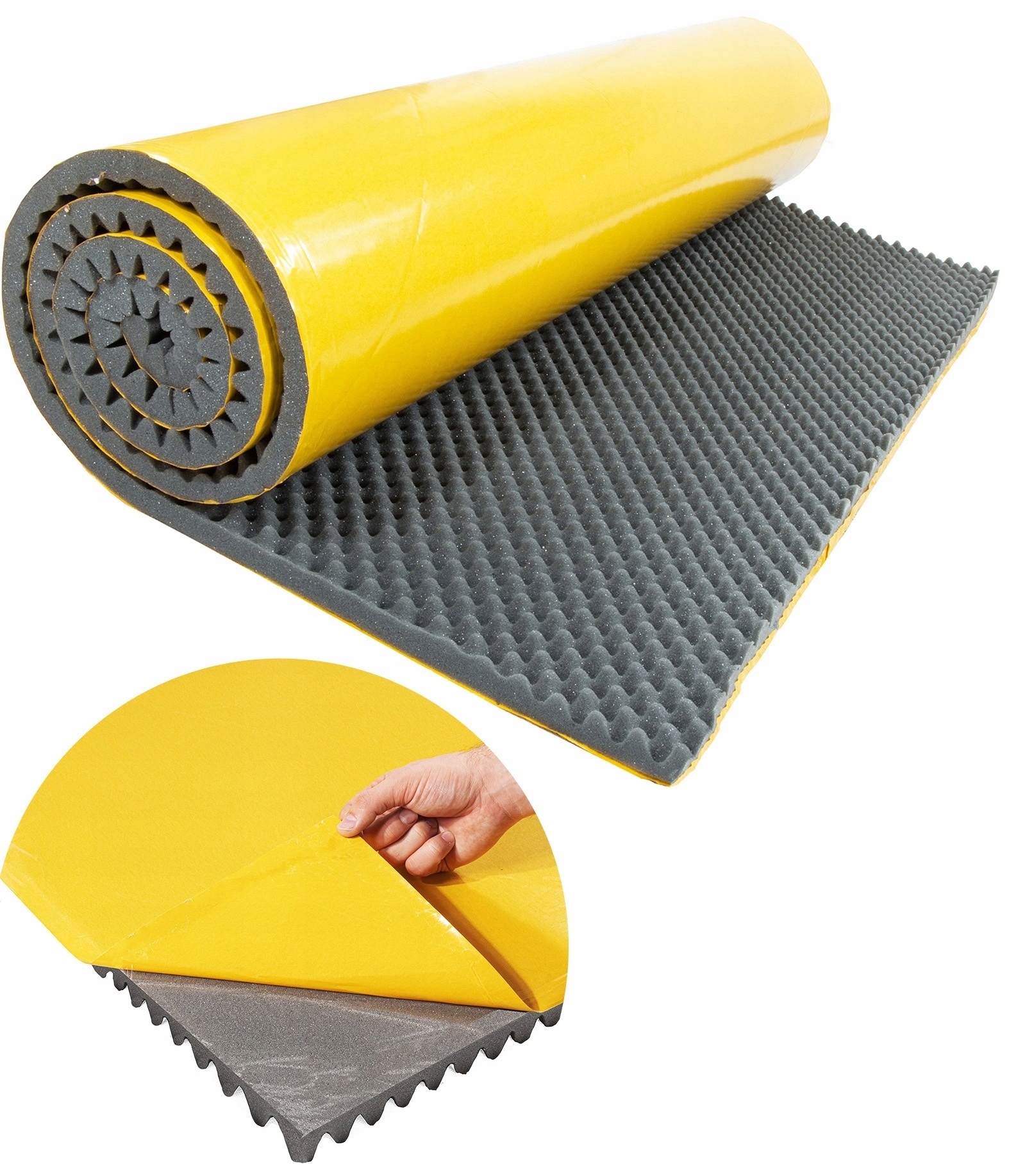 Akustická pěna samolepicí tlumící zvuk 2 cm houbička sinusoida 2 m2