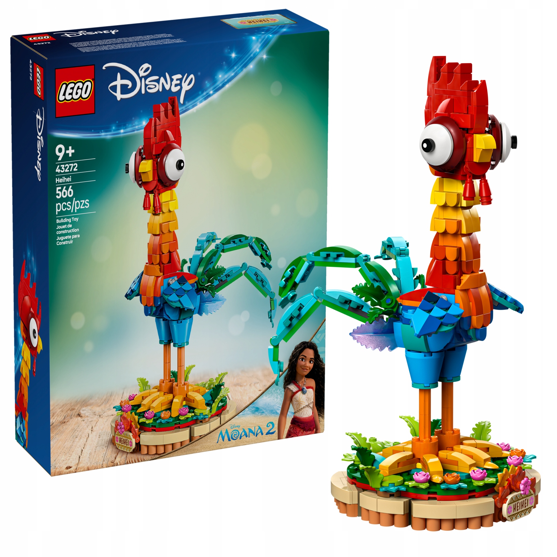 Lego Disney Heihei 43272 pohyblivá figurka Vaiana 2 pro děti od 9 let