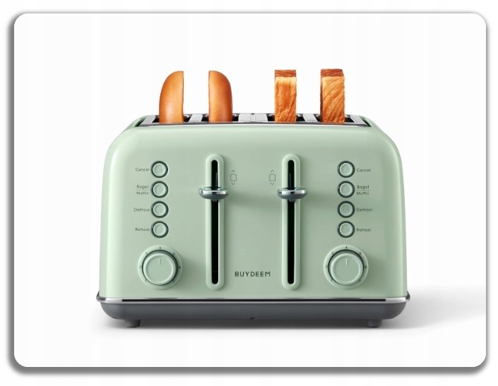 BUYDEEM Toster na 4 kromki, DT640E, Cozy Greenish, EU — 19