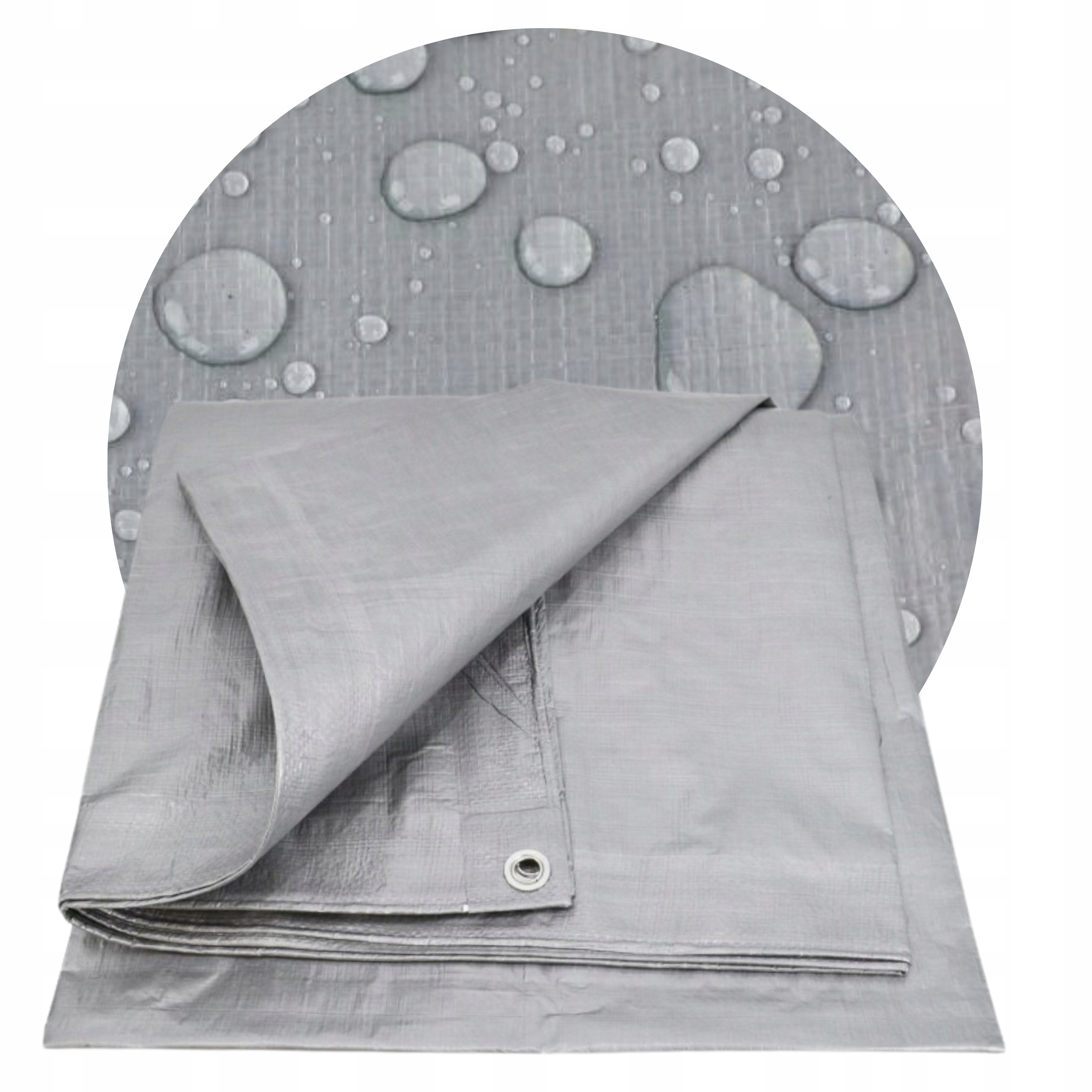 Plachta na plachty 6 m x 10 m Stříbrná 120 g plachta zesílená, silná